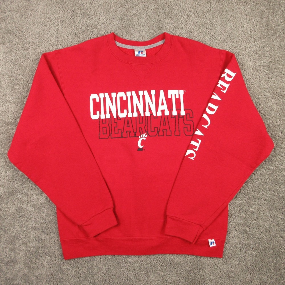 Cincinnati Sweater Mens Medium Red Russell Athletic Crewneck Sweatshirt College